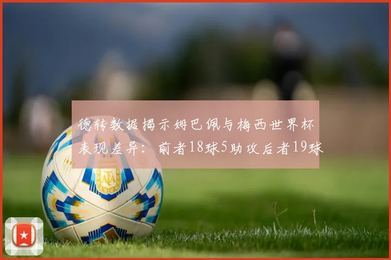 德转数据揭示姆巴佩与梅西世界杯表现差异：前者18球5助攻后者19球8助攻